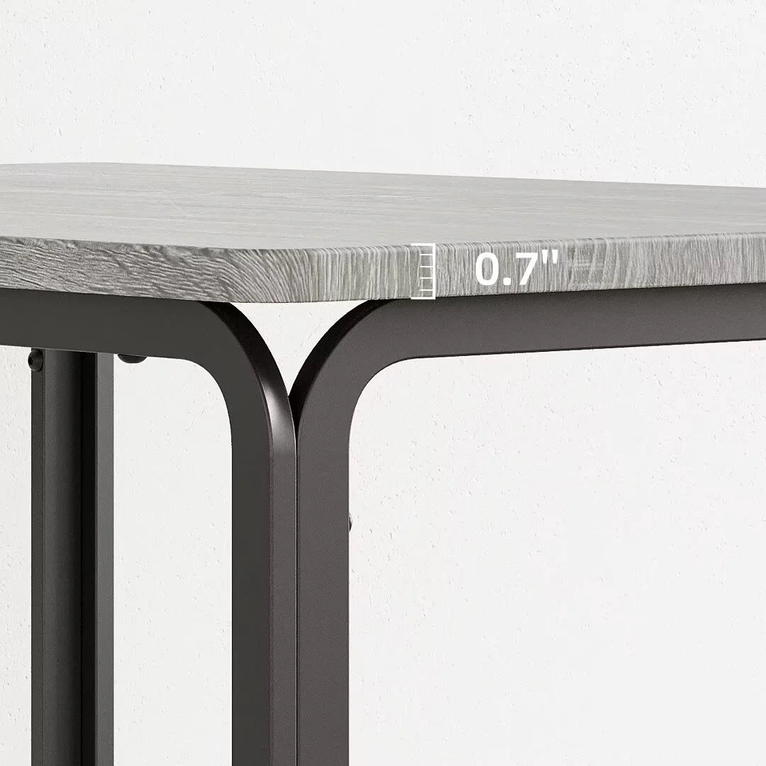 Dining Table for 2, Small Square kitchen Dining Tables Set,Space Saving Wood Accent Furniture for Apartment,Home Office, Gray