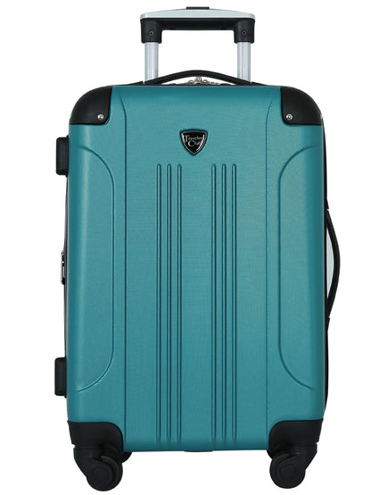 Travelers Club Chicago 20" Hardside Expandable Rolling Carry-on Luggage, Teal