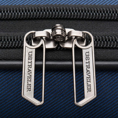 U.S. Traveler Aviron Bay Expandable Softside Luggage Set with Spinner Wheels, Navy, 2-Piece (23/31)