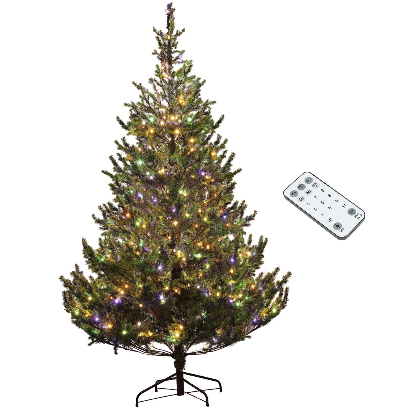 HOMCOM 6ft Artificial Sparse Christmas Tree with Steel Stand and 1933 Tips for Home Office Holiday