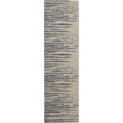 Nourison Moroccan Celebration Abstract Modern Area Rug 2'2" x 7'6" Runner Abstract 8' Runner Blue
