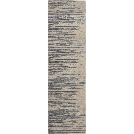 Nourison Moroccan Celebration Abstract Modern Area Rug 2'2" x 7'6" Runner Abstract 8' Runner Blue