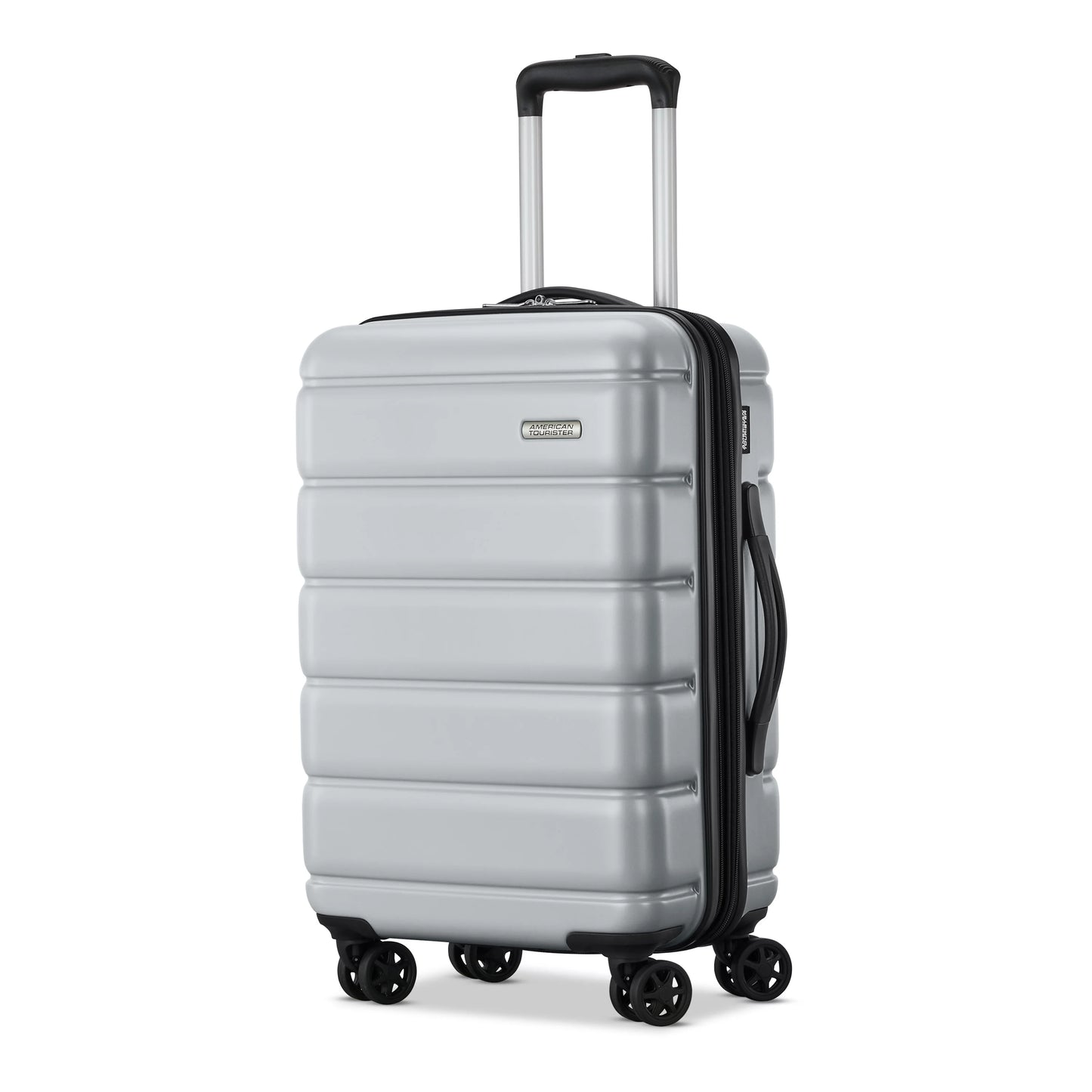 American Tourister Roll Out 2-Piece Luggage Set with Spinner Wheels (Carry on/Medium Checked) - Silver