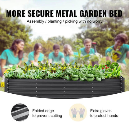 Topcobe Galvanized Raised Garden Bed Planter Box, Planters for Outdoor Plants, Flower Vegetable, 94.5x47.2x23.6"