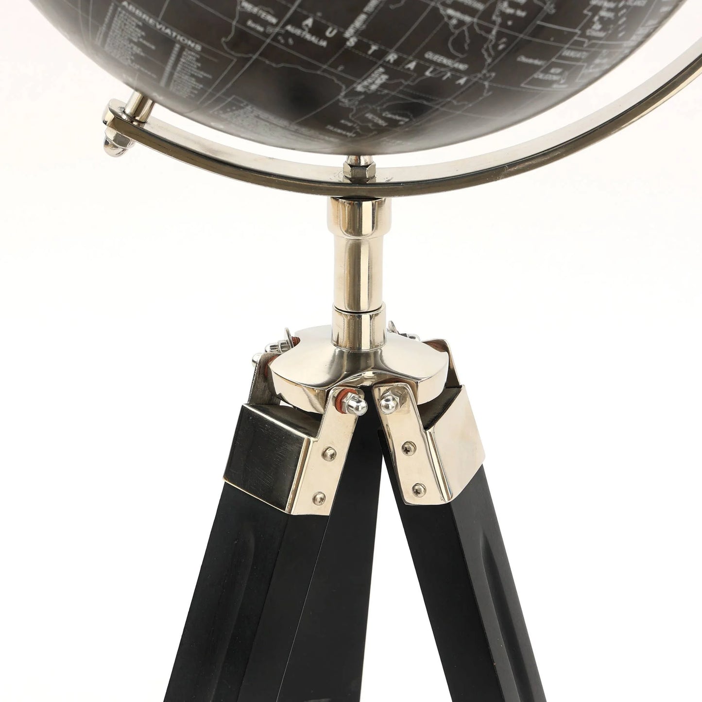 Tabletop Decorative Globe on Aluminum Tripod Stand-32"(H)