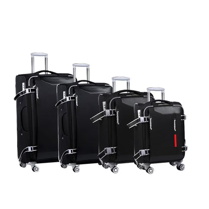 4-Piece Sage Green Softside Luggage Set with Spinner Wheels, Lightweight Expandable Suitcases (20"/24"/28"/32")