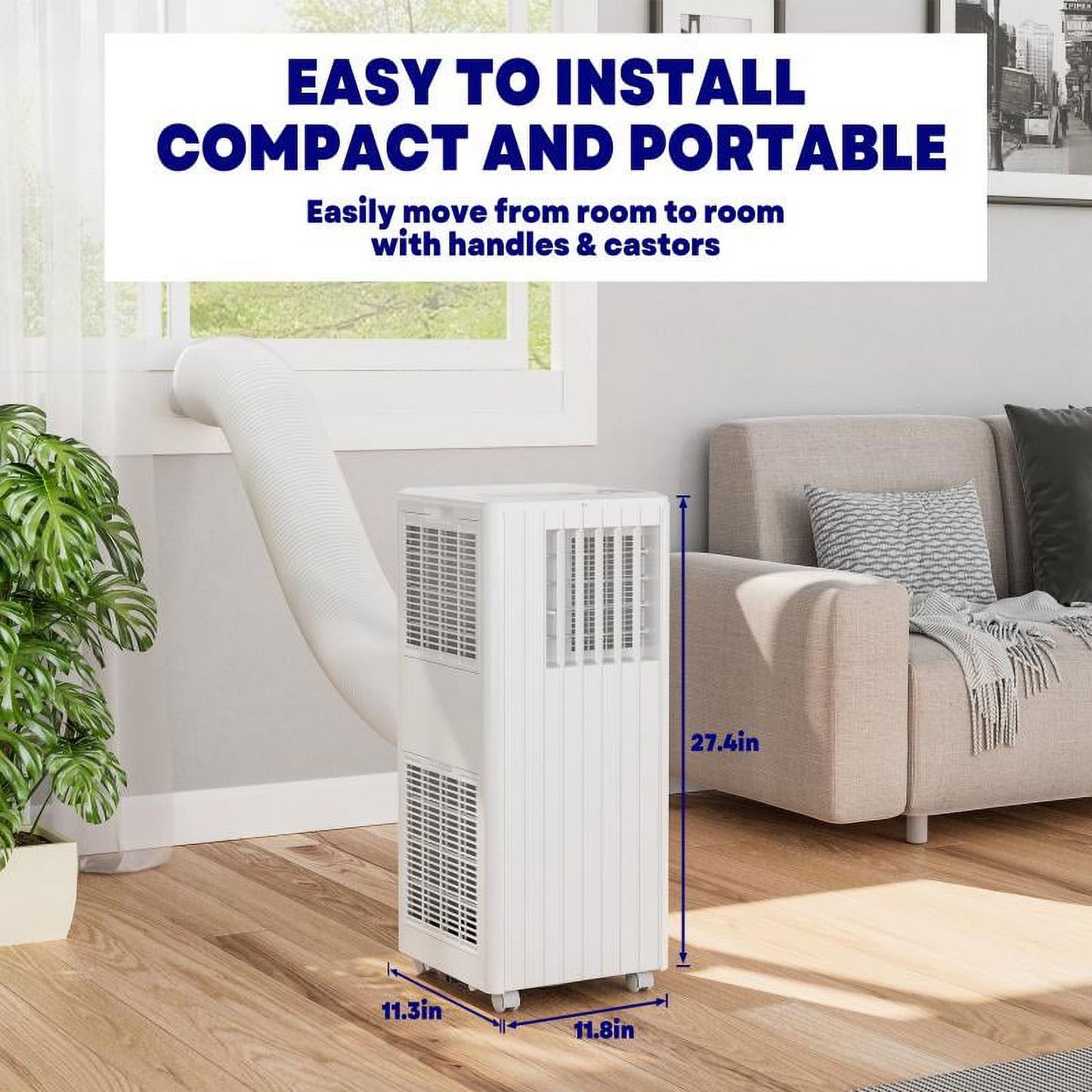 LingStar Portable Air Conditioner 8000 BTU, Air Conditioners for Room up to 350 Sq.ft.(15x20 ft2), Compact Indoor AC Unit, Window Installation Kit & Remote Control for Home Office Dorm Black