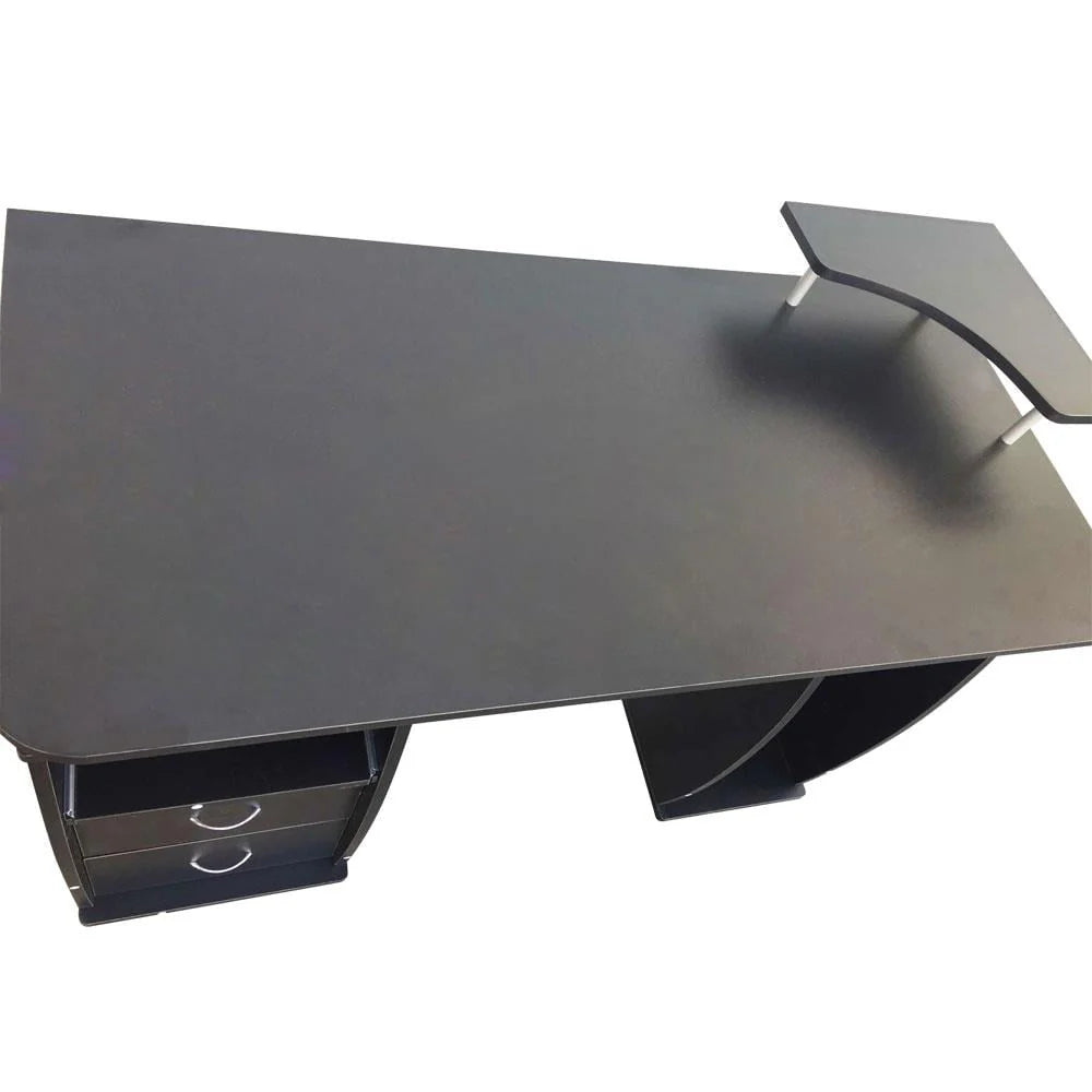 Ktaxon Black Home Office Computer PC Desk Table Work Station,Office Home Raised Monitor & Printer Shelf Furniture