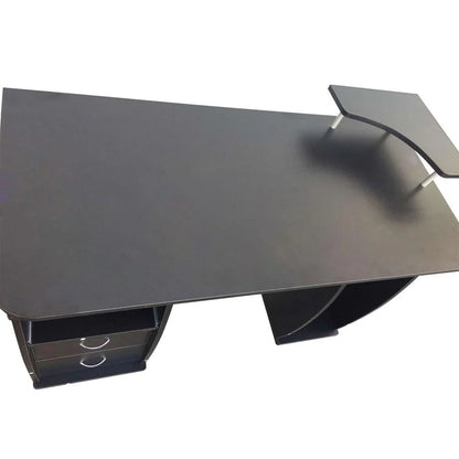 Ktaxon Black Home Office Computer PC Desk Table Work Station,Office Home Raised Monitor & Printer Shelf Furniture
