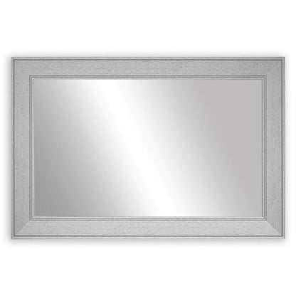 Porter Silver Framed Wall Mirror, Rectangular Vanity Mirror, Multiple Sizes