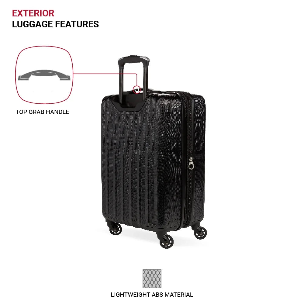 SWISSGEAR Wave Hardside Expandable Carry-on Luggage with Spinner Wheels, Sand