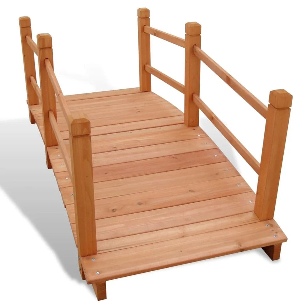 vidaXL Garden Bridge for Patio Pond Flower Bed Patio Decor Outdoor Garden Wood
