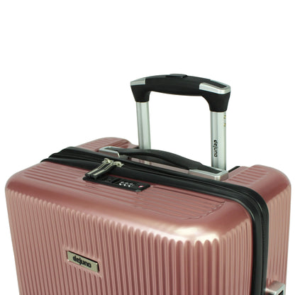 World Traveler Dejuno Monarch 26-Inch Polycarbonate Spinner Luggage - Rose Gold
