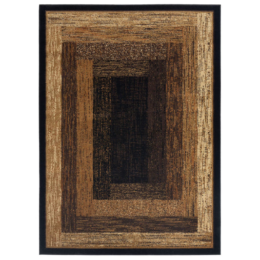 Home Dynamix Royalty Vega Geometric Area Rug, Black/Beige, 7'8"x10'4"
