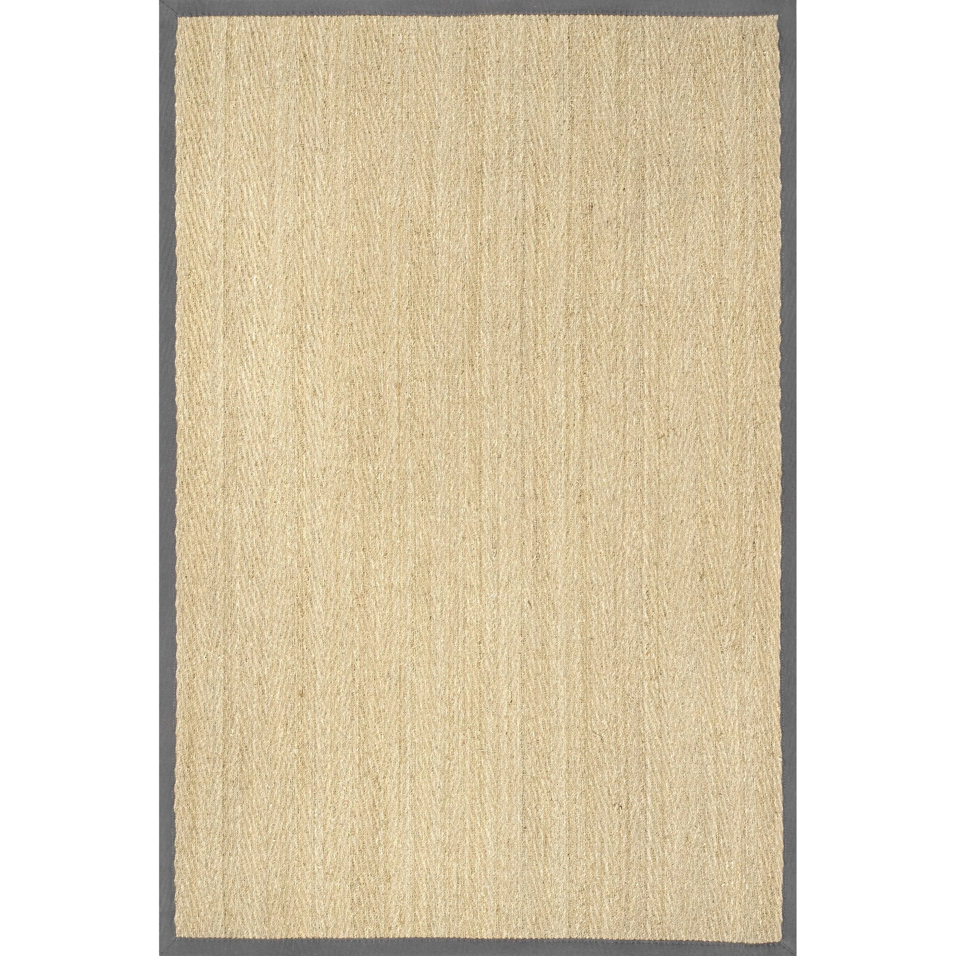 nuLOOM Larnaca Seagrass Solid Outdoor Area Rug, 5' x 8', Dark Gray