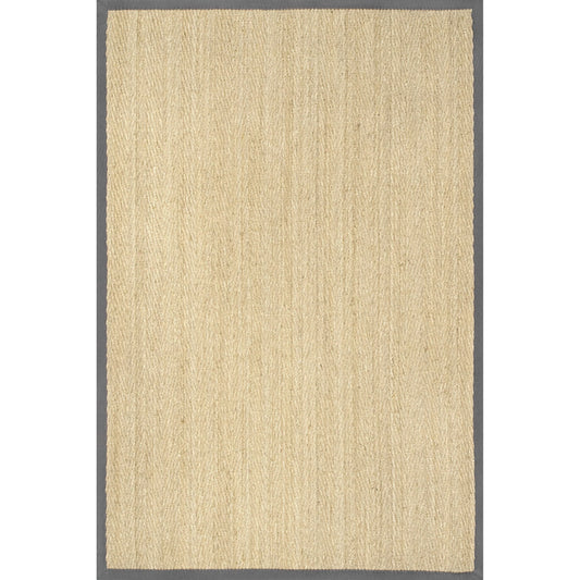 nuLOOM Larnaca Seagrass Solid Outdoor Area Rug, 5' x 8', Dark Gray