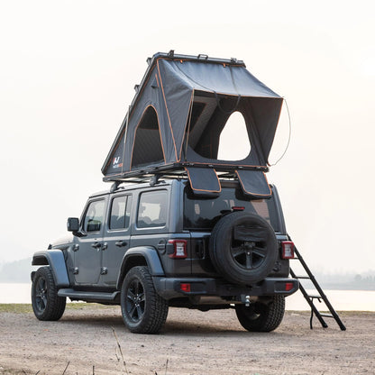 Naturnest Polaris2 Hardshell Rooftop Tent with 2 Luggage Racks, Car Roof Top Tent with AC Inlets, 3-Color LED Lights and Internal USB Plug for Vans, Jeeps, SUVs and Trucks, 2-3 Person Tent
