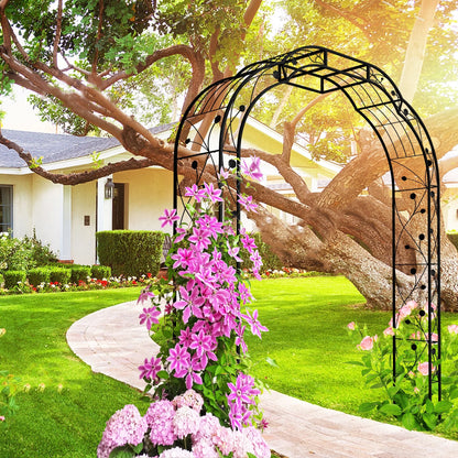 Holaki Metal Garden Arch, 6.2FT Wide x 8.2FT High, Heavy-Duty Arbor Trellis for Climbing Plants, Outdoor Decorative Arch for Garden, Wedding & Events