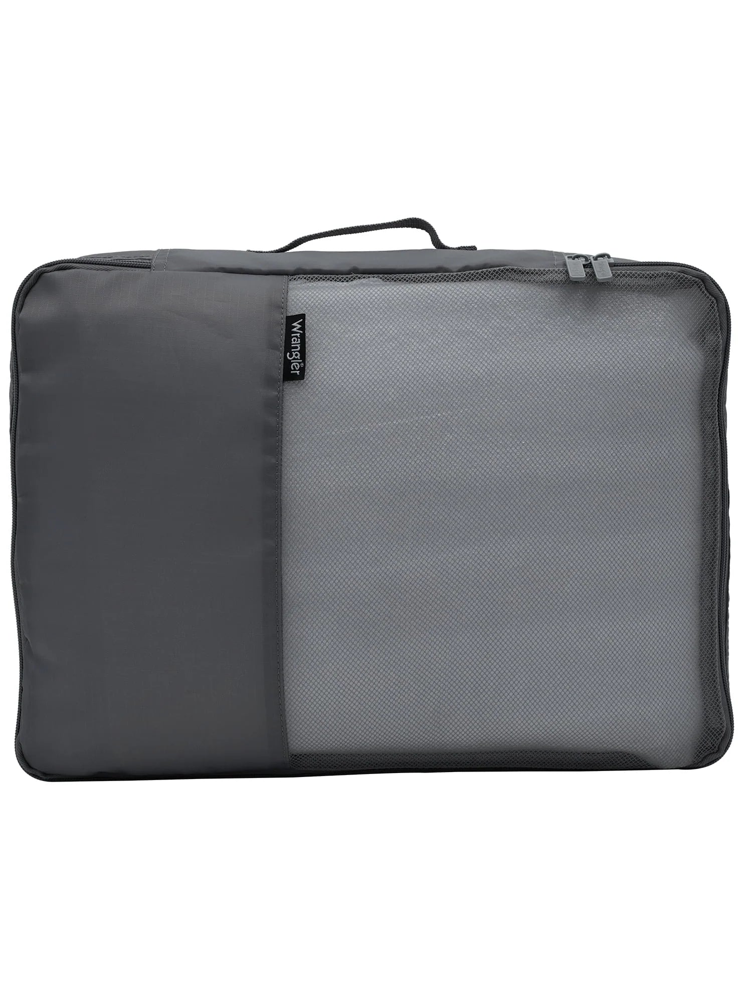 Wrangler 4 pc. ABS Spinner Luggage Set with 20" & 25" Suitcases and Packing Cubes, Sharkskin
