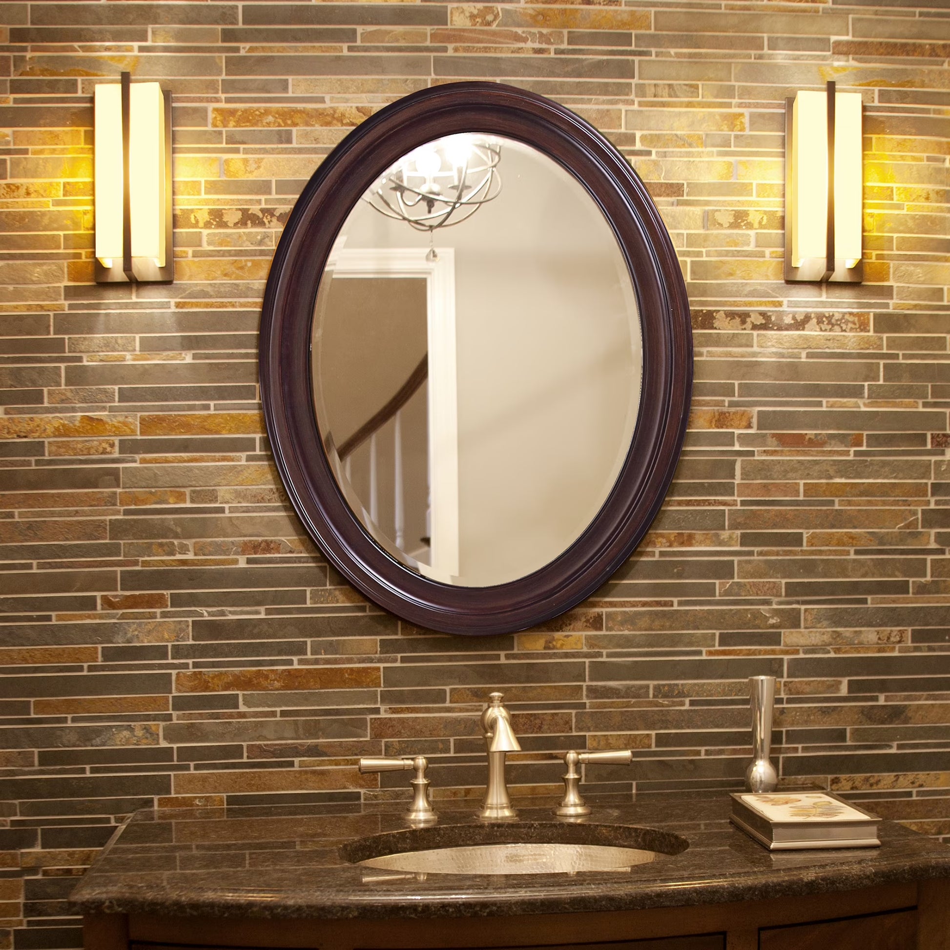Tyler Dillon George Oval Matte Black Wall Mirror