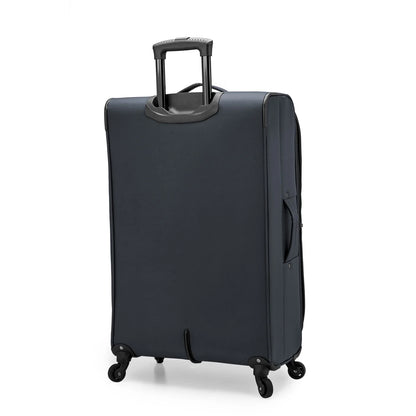 U.S. Traveler Anzio Softside Expandable Spinner Luggage, Dark Grey, 30" Checked Large
