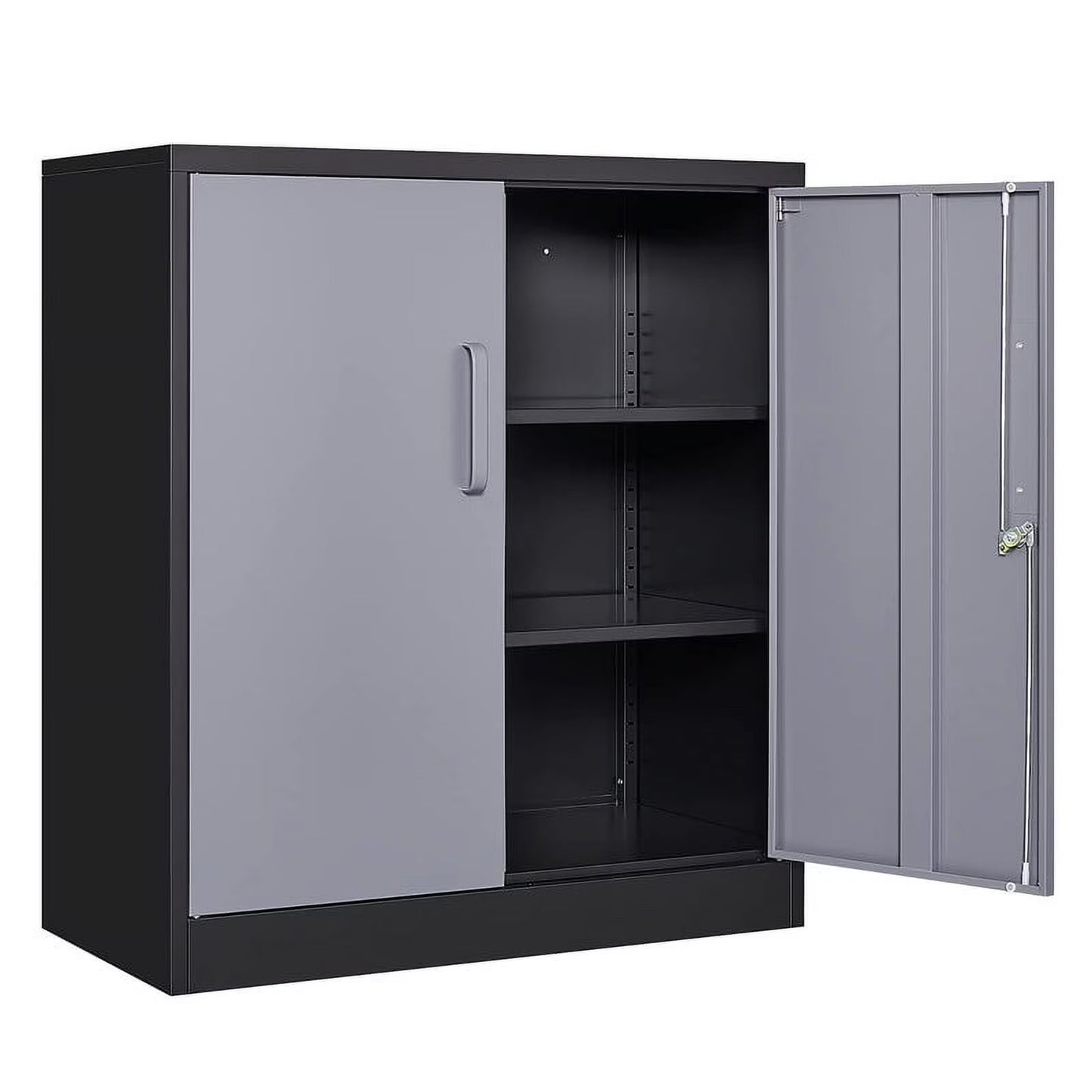Fesbos Metal Storage Cabinet, Base Cabinets 2 Door, Steel Storage Cabinets with Locking Doors and Shelves for Garage, Kithen, Home Office and Classroom