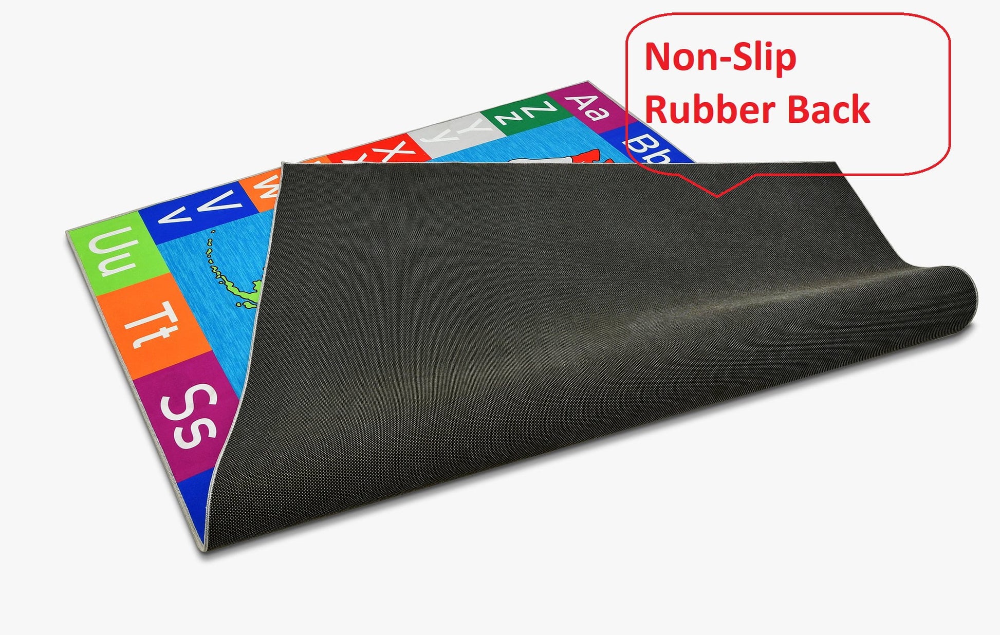HR Premium Non-Slip USA Alphabet Area Rug for Kids - Educational ABC Design, High-Traction Safety, and Durable Materials