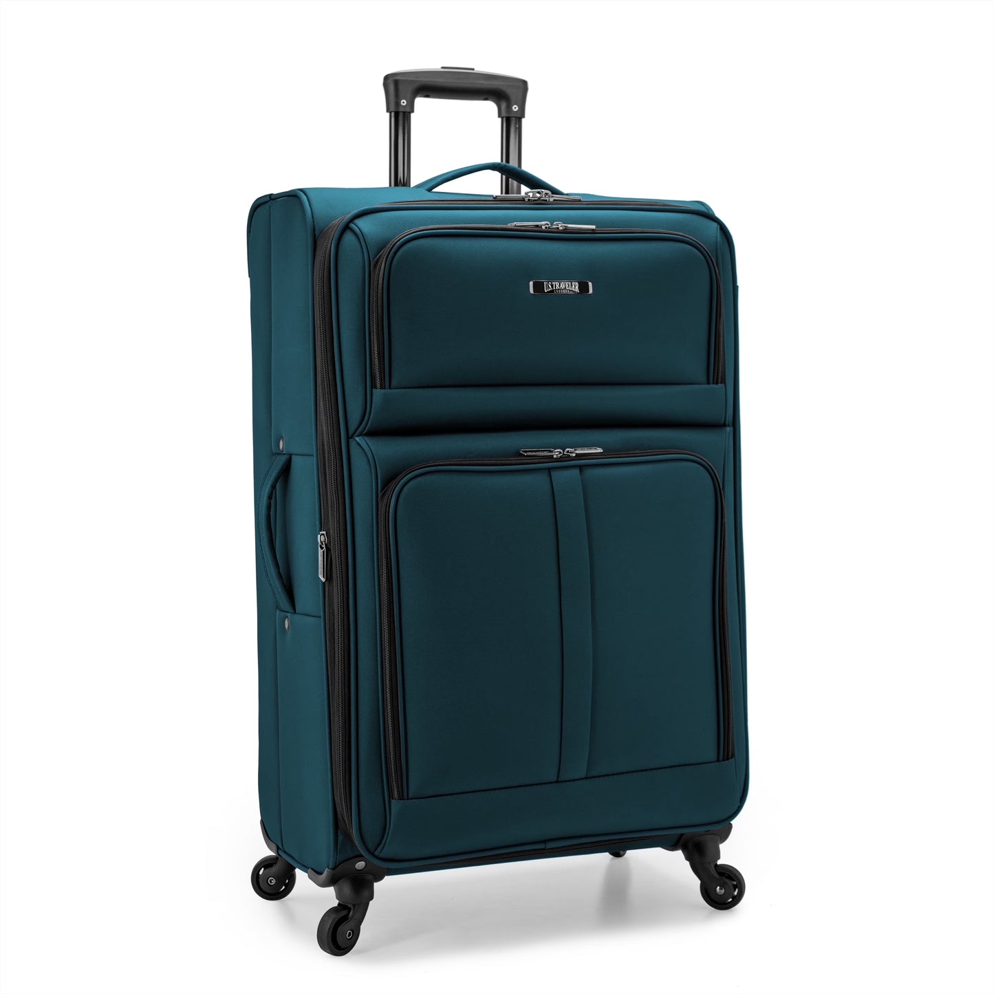 U.S. Traveler Anzio Softside Expandable Spinner Luggage, Dark Grey, 30" Checked Large