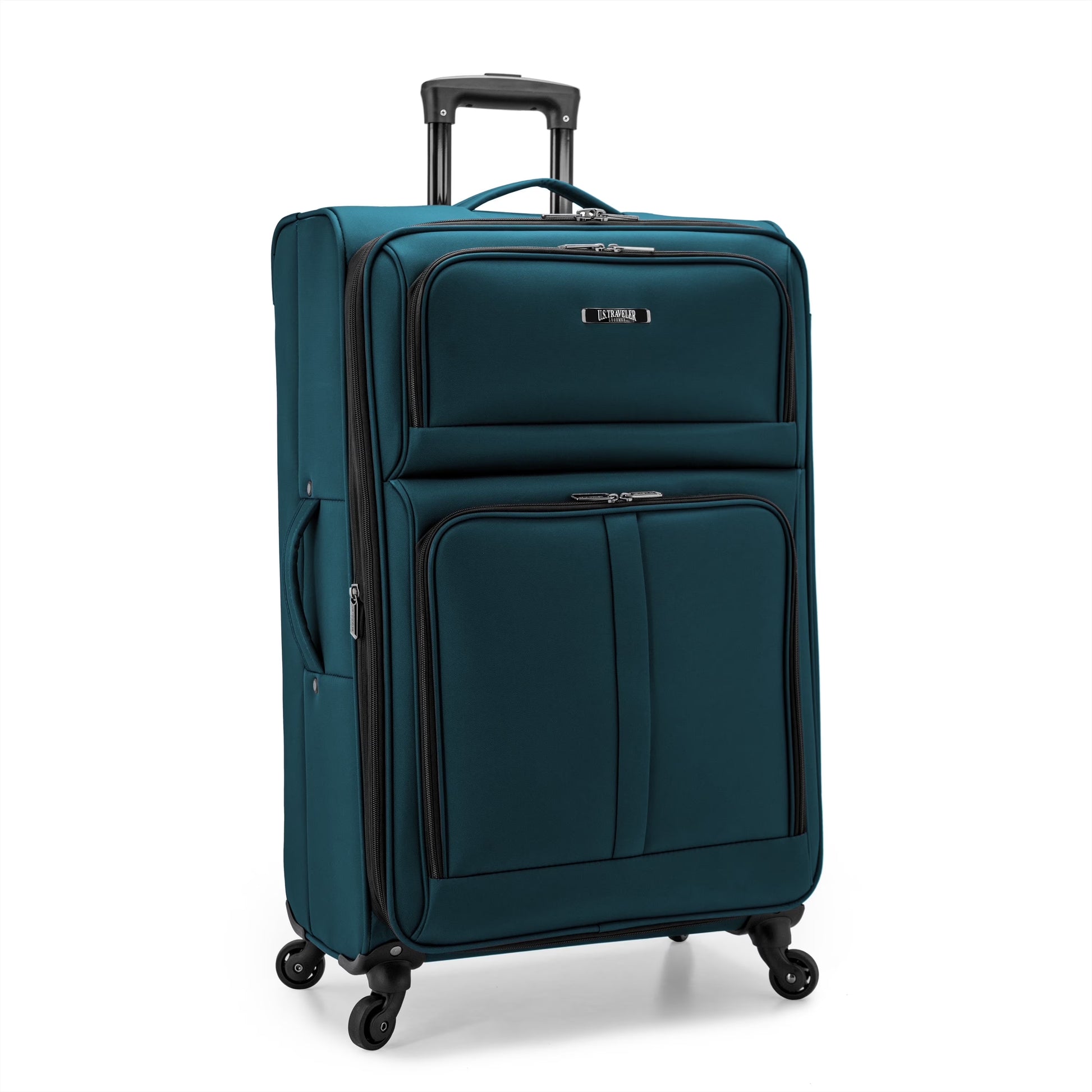 U.S. Traveler Anzio Softside Expandable Spinner Luggage, Dark Grey, 30" Checked Large
