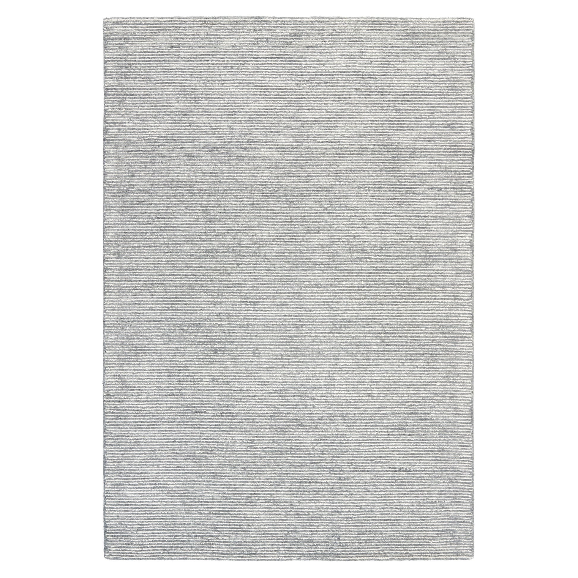 TOWN & COUNTRY LUXE Rita Ribbed Textured Hand Tufted 100% Wool Area Rug, Grey/Blue/Ivory, 5'x7'