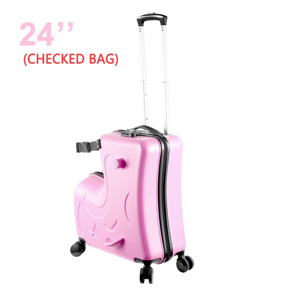 PWTOOL Kids Luggage, Kids Ride-on Luggage with Spinner Wheels Suitcase, Kid's Ride-On Suitcase Help Your Child Relax, Carry On Trolley Luggage with Password Lock, 20"