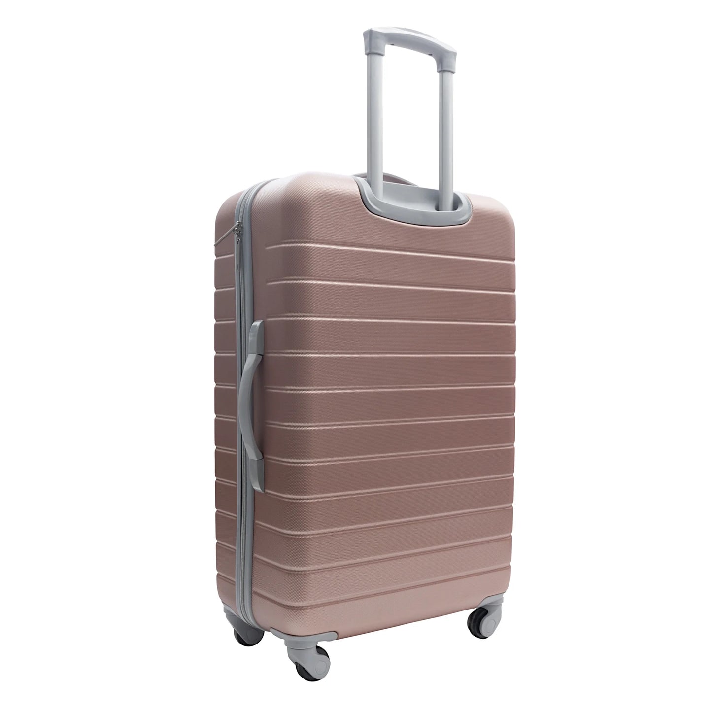 Jetstream 2pc Hardside Rolling Spinner Upright Set, Checked and Carry-on Luggage Duo, Rose Gold