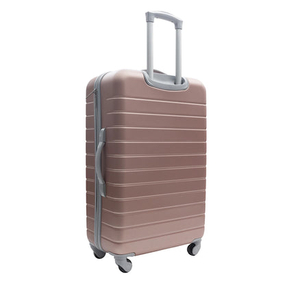 Jetstream 2pc Hardside Rolling Spinner Upright Set, Checked and Carry-on Luggage Duo, Rose Gold