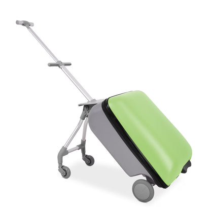 Fridtrip 20 Inch Hardside Carry on Luggage - 3-in-1 Kids Ride-on Suitcase with Spinner Wheels, Child Seat & Stroller Design, Lightweight Hard Shell Travel Luggage with Large Capacity for Family Trips