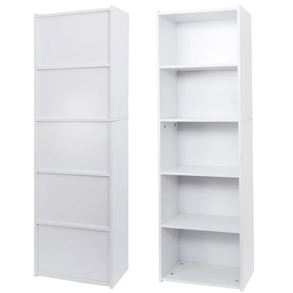 ZENSTYLE 5 Tier Bookcase Bookshelf Storage Wall Shelf Organizer Display Stand Home Office