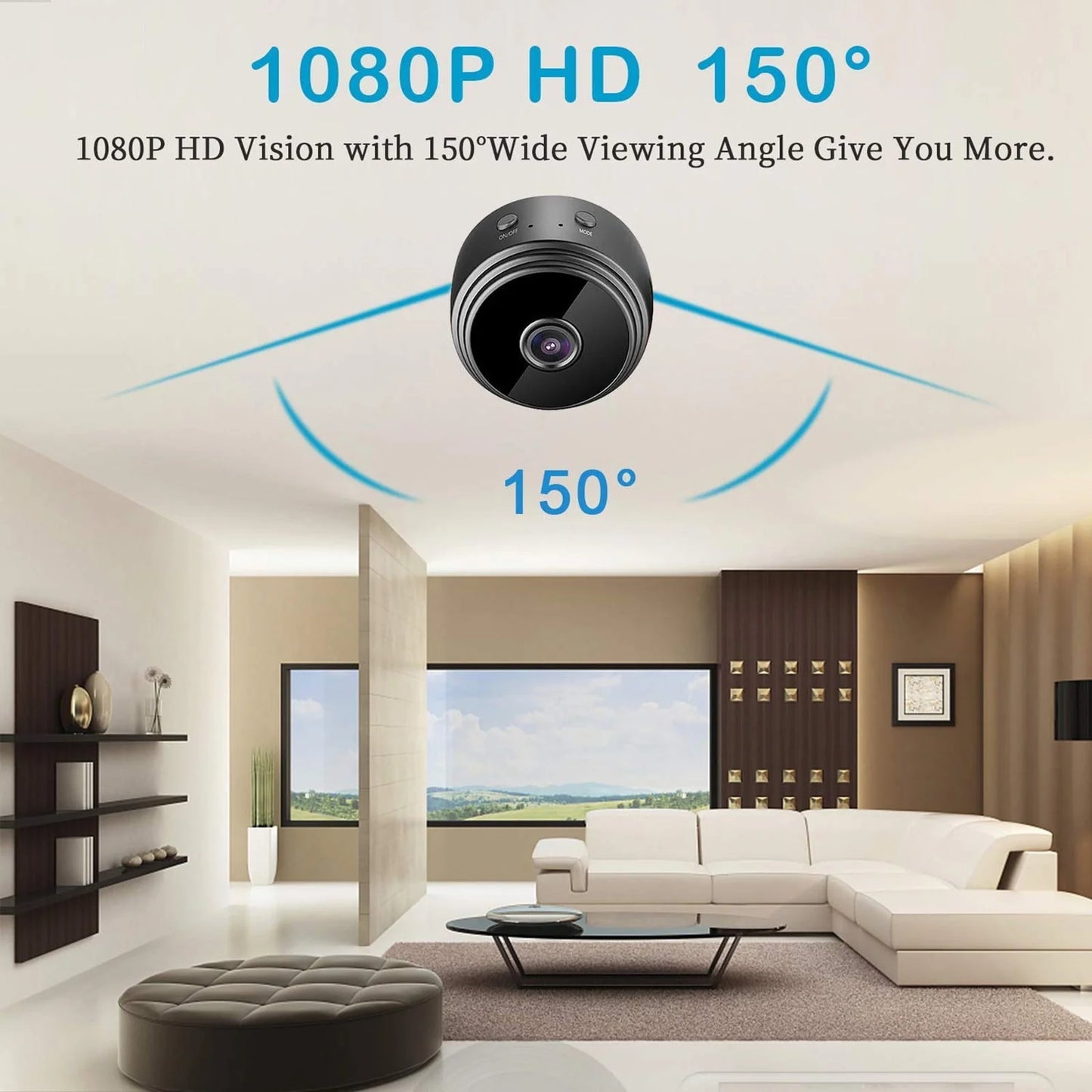 Mini WiFi Camera-1080P Home Video Audio Recorder Camcorder Night Vision Micro Cam-Smart WiFi Portable Home Office Warehouse Store Shop Indoor Room Cameras