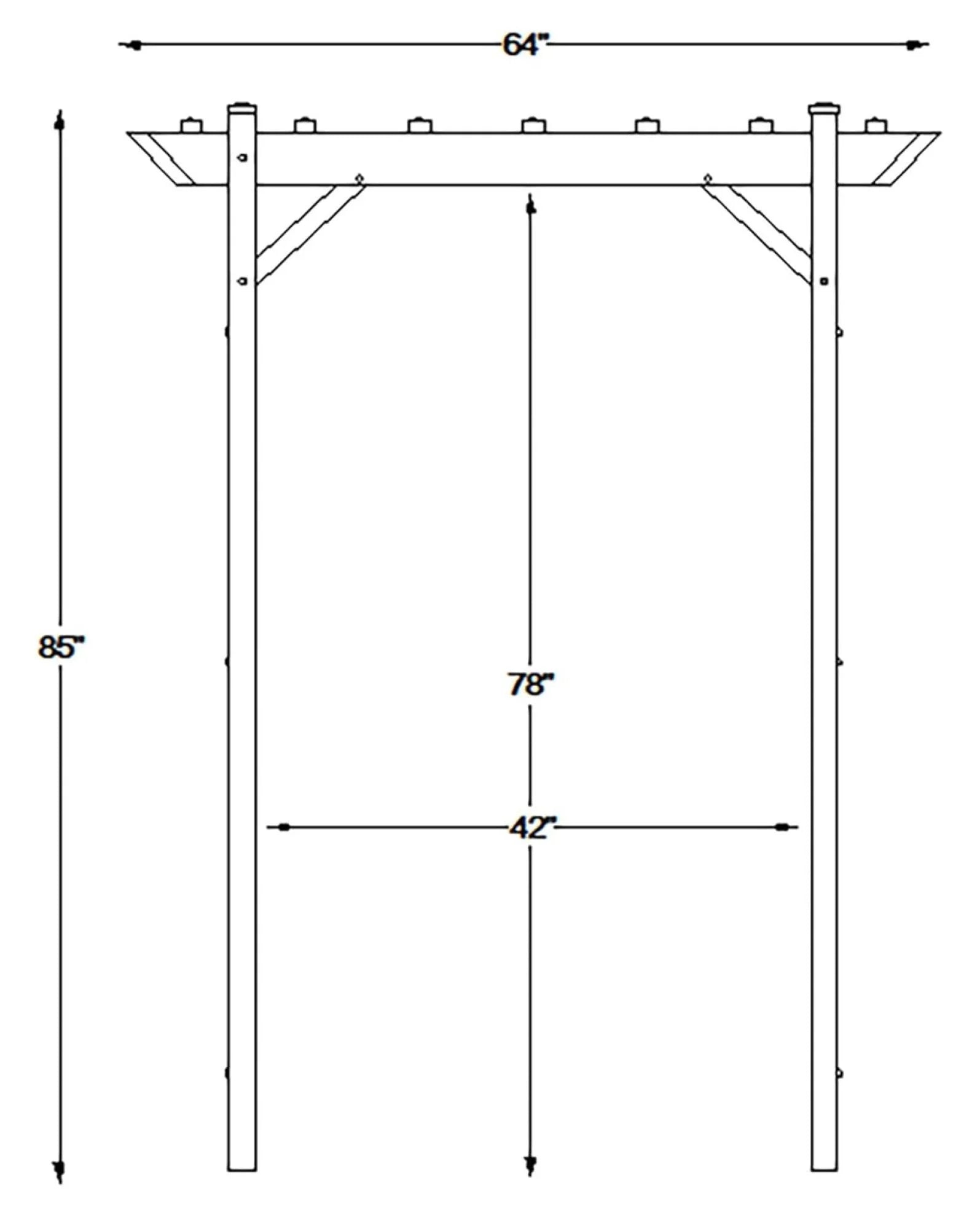 Dura-Trel PVC Garden Arbor, Arch Support for Climbing Plants, Providence, White, 64" x 85"