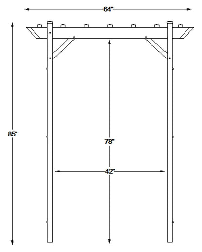 Dura-Trel PVC Garden Arbor, Arch Support for Climbing Plants, Providence, White, 64" x 85"