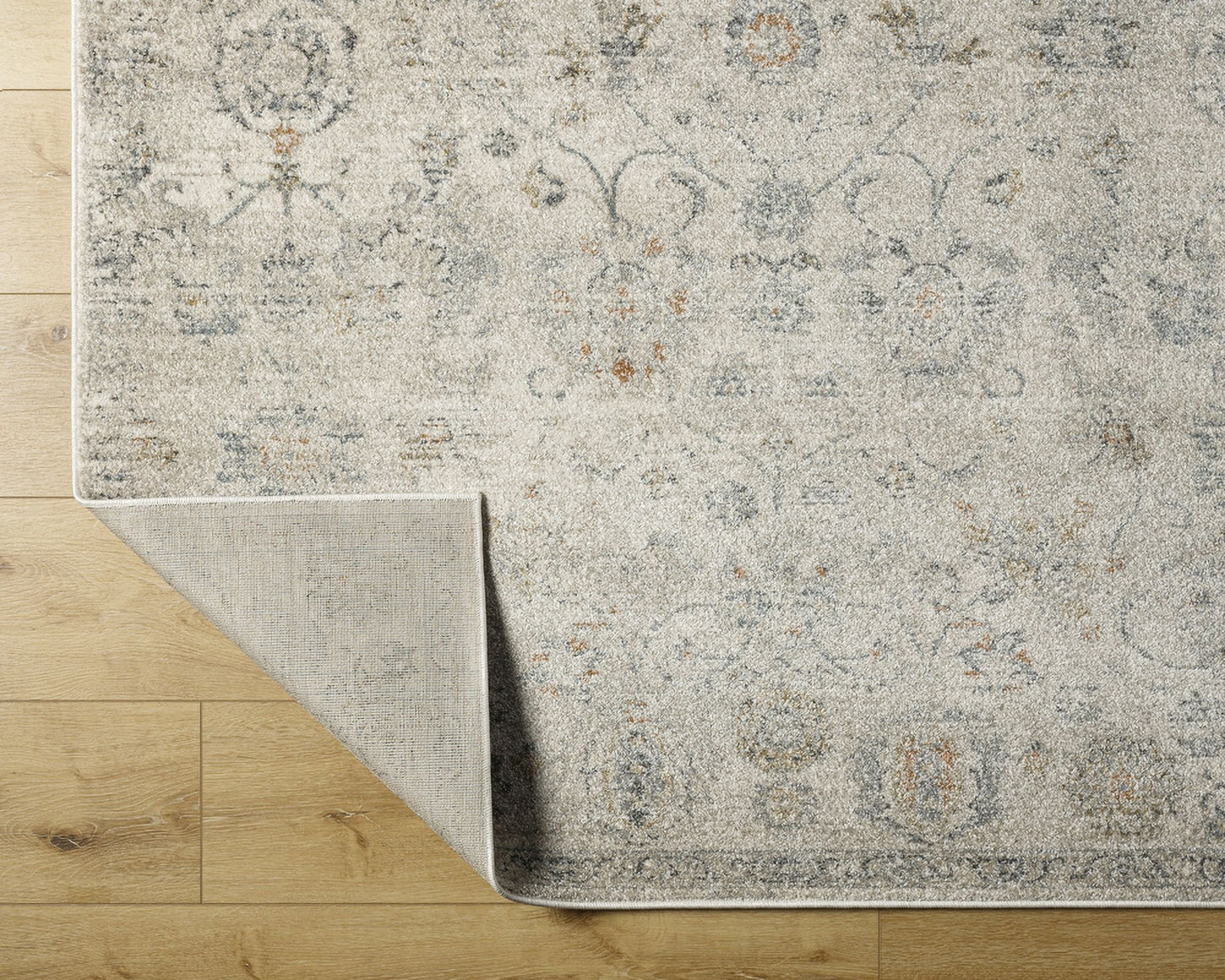 Livabliss Alpharetta Vintage Floral Area Rug,5'3" x 7',Cream/Gray