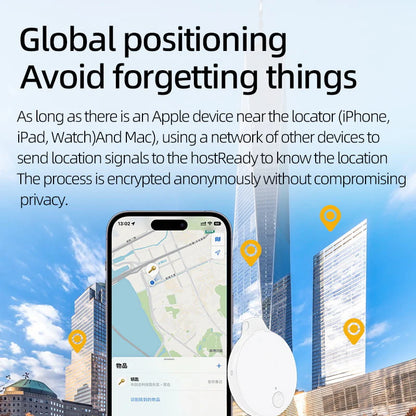 GPS Tracker for Kids,Pets,Dogs,Luggage,No Monthly Fee,Real-Time Global Tracking Device,Item Finder,Waterproof Mini Tag Compatible with Apple Find My App,iOS (Black)