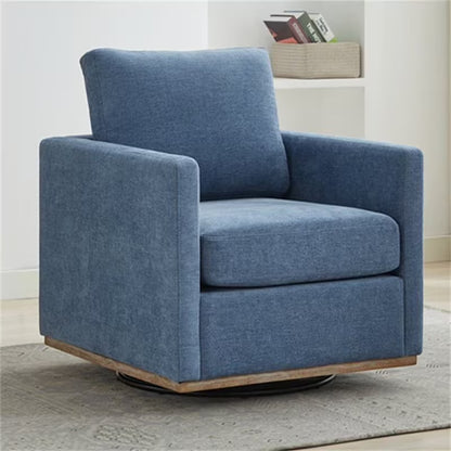 Swivel Accent Chair, Modern Chenille Upholstered Lounge Chair Armchair with 360 Degree Swiveling Base, Leisure Club Chair Comfy Accent Single Sofa Chair for Nursery Bedroom Living Room, Taupe