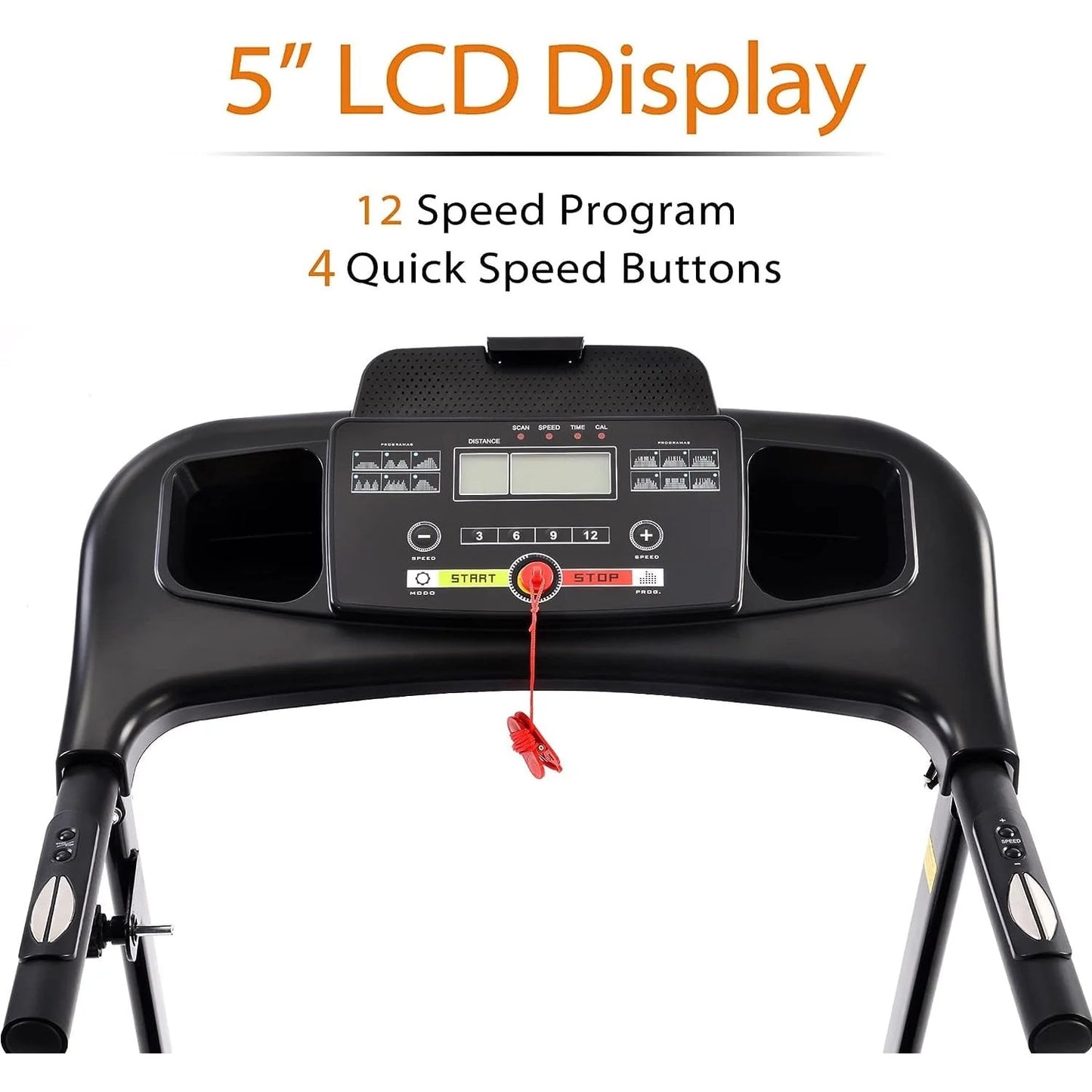 Holiday Clearance 2.5HP Folding Maual incline Treadmill with MP3 Speaker Running Walking Jogging High Weight Capacity Exercise Machine 12 Automatic Programs for Home Office,Black