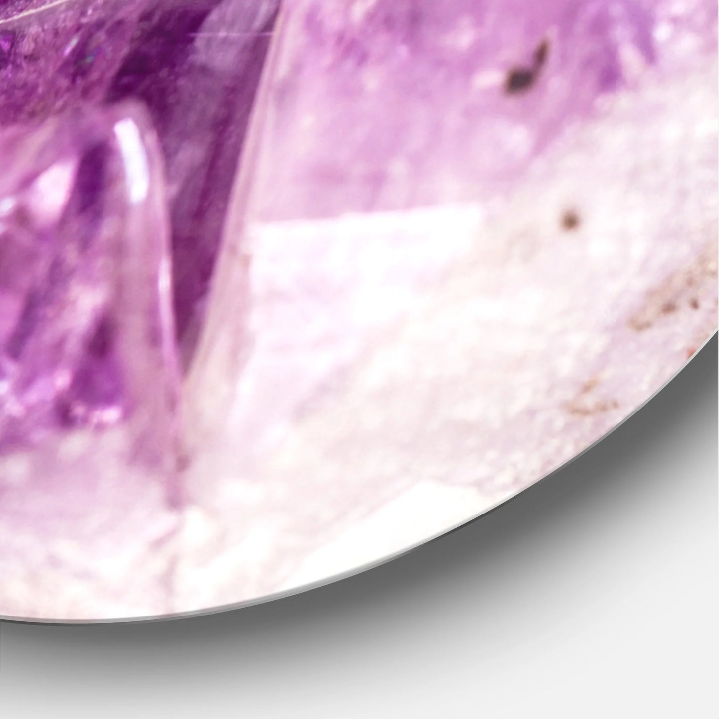 Designart 'Purple Amethyst Macro ' Modern wall clock