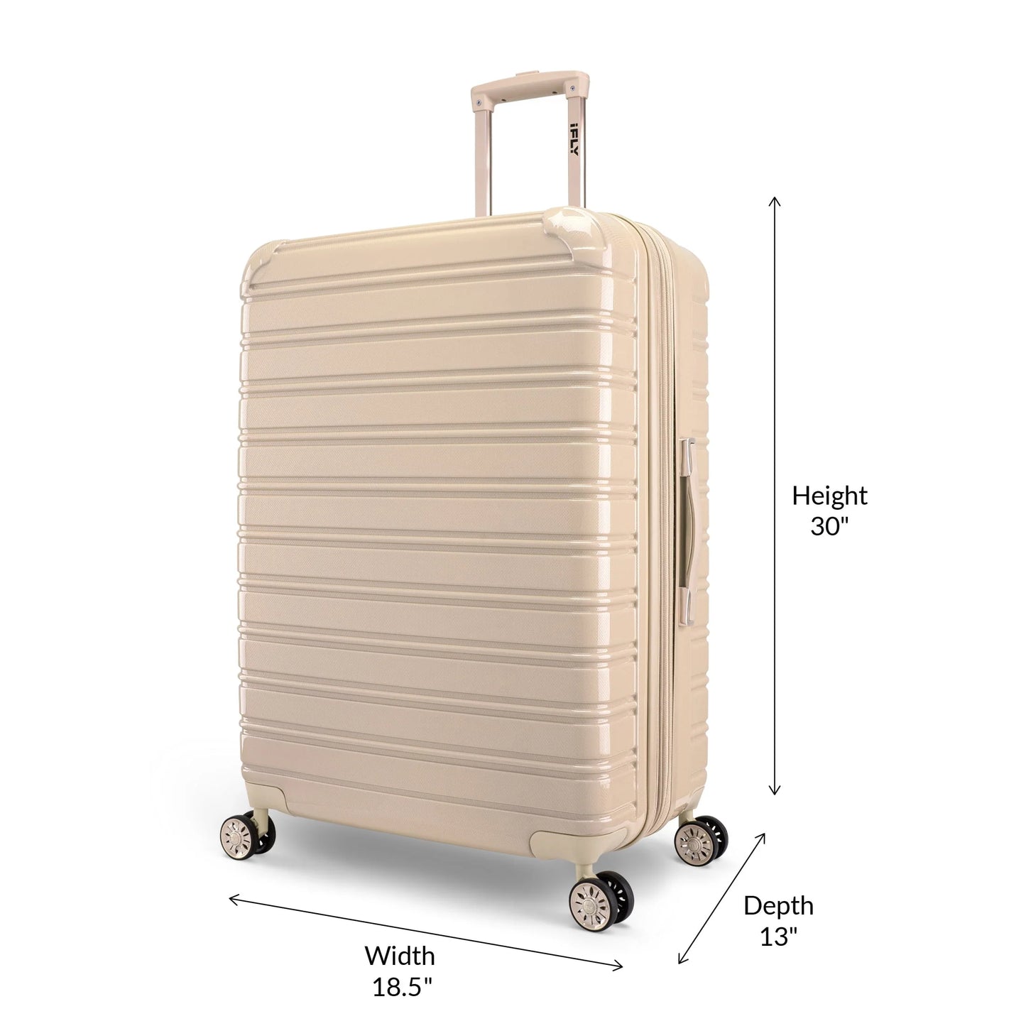 iFLY Hardside Fibertech Luggage 28" Checked Luggage, Champagne