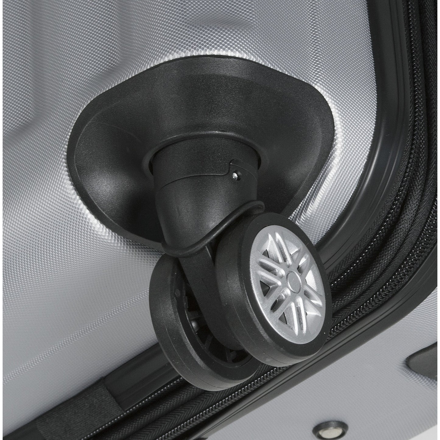 Dejuno Camden Hardside 3-Piece Expandable Spinner Luggage Set - Silver (20", 24" and 28")