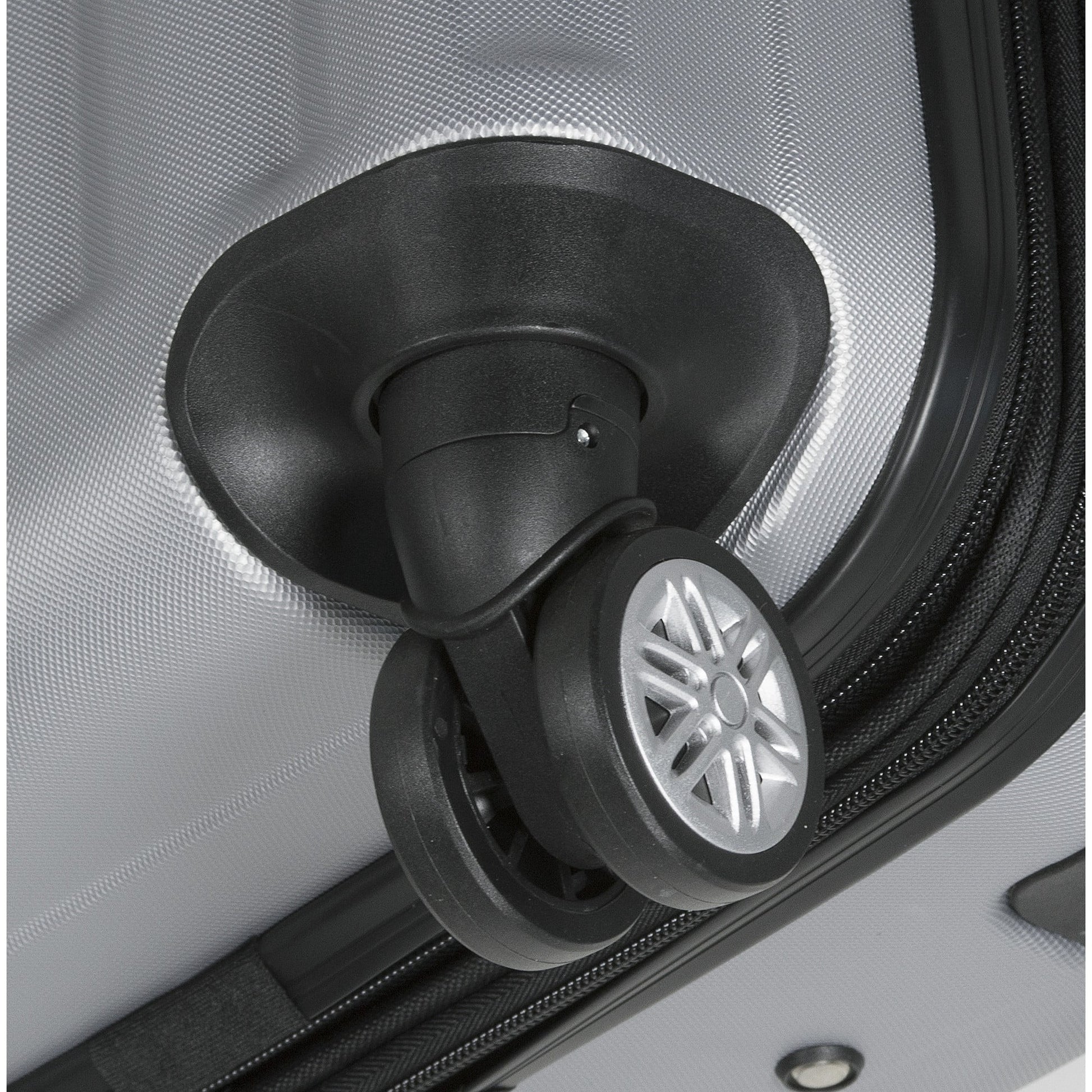 Dejuno Camden Hardside 3-Piece Expandable Spinner Luggage Set - Silver (20", 24" and 28")