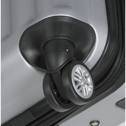 Dejuno Camden Hardside 3-Piece Expandable Spinner Luggage Set - Silver (20", 24" and 28")