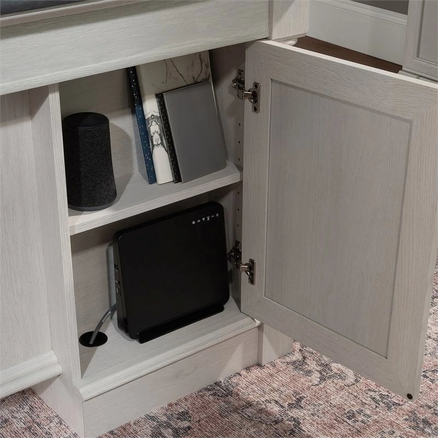 Sauder Palladia Executive Home Office Desk, Glacier Oak Finish