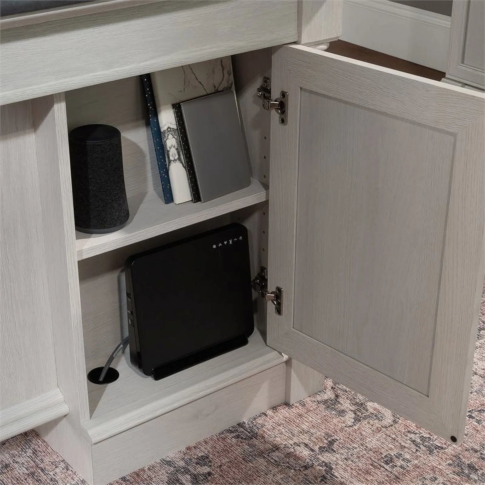 Sauder Palladia Executive Home Office Desk, Glacier Oak Finish
