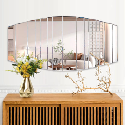 SHYFOY Sunburst Framless Irregular Accent Wall Mirror - 43.3"21.65"